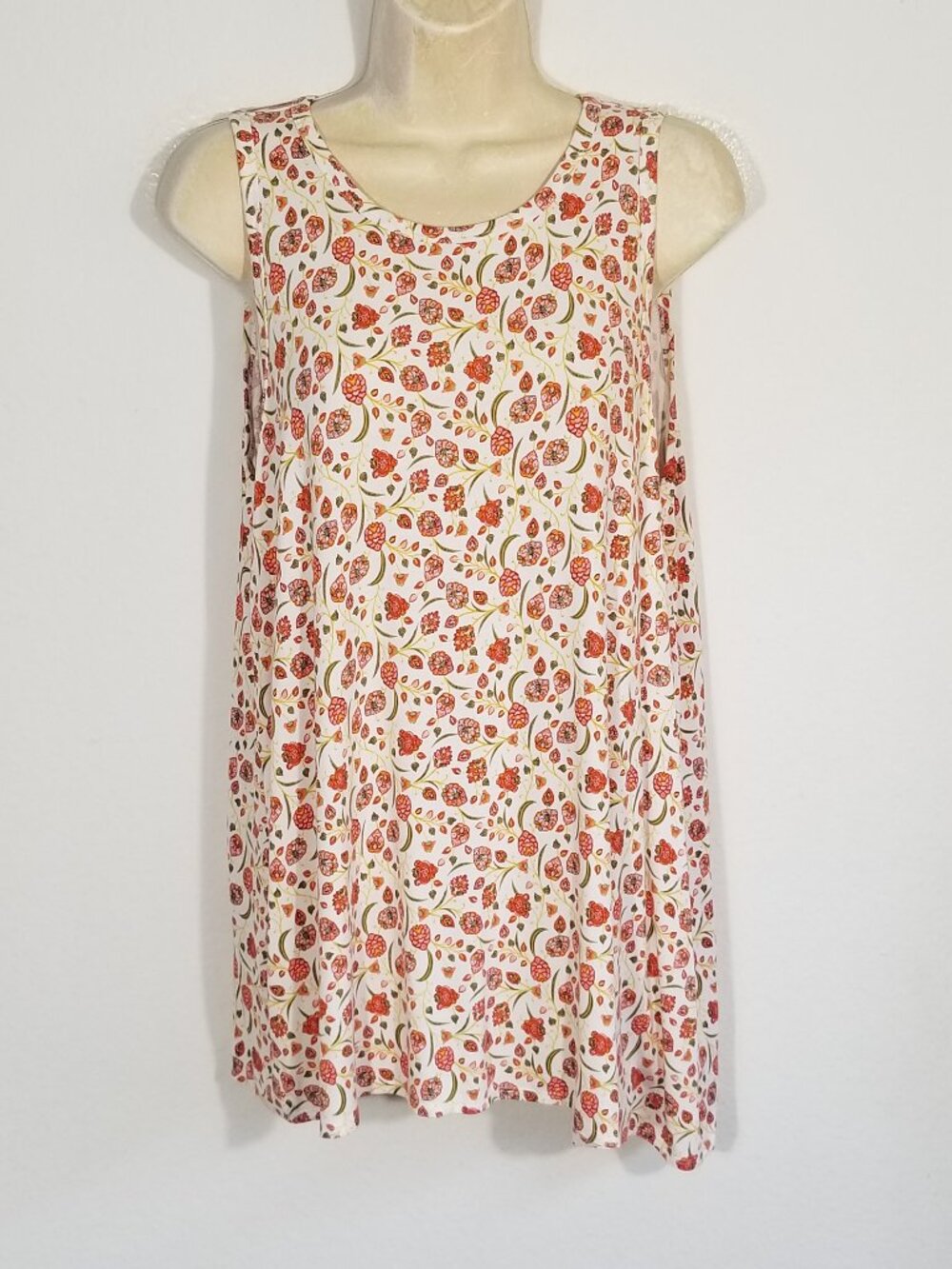 OLD NAVY Luxe Swing Tank Top Floral Tall Large 7108E2M